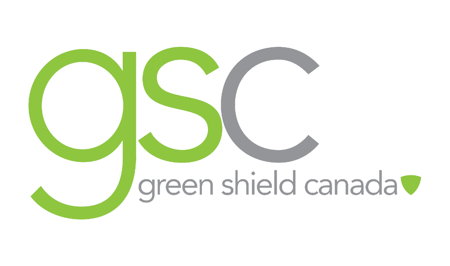 Green Shield Canada logo with green “gsc” letters and gray lowercase text