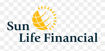 Sun Life Financial logo with navy text and a yellow sun icon