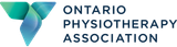 Ontario Physiotherapy Association logo with teal abstract “Y” icon and navy text