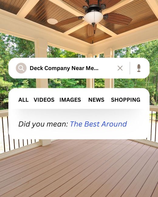Google search overlay on a deck, search for