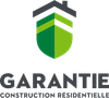 Logo : Écu avec moitiés verte et chartreuse, icône de maison au-dessus, « GARANTIE CONSTRUCTION RÉSIDENTIELLE » en dessous.