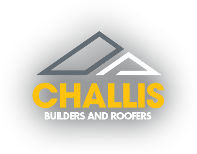 A logo for challis builders and roofers