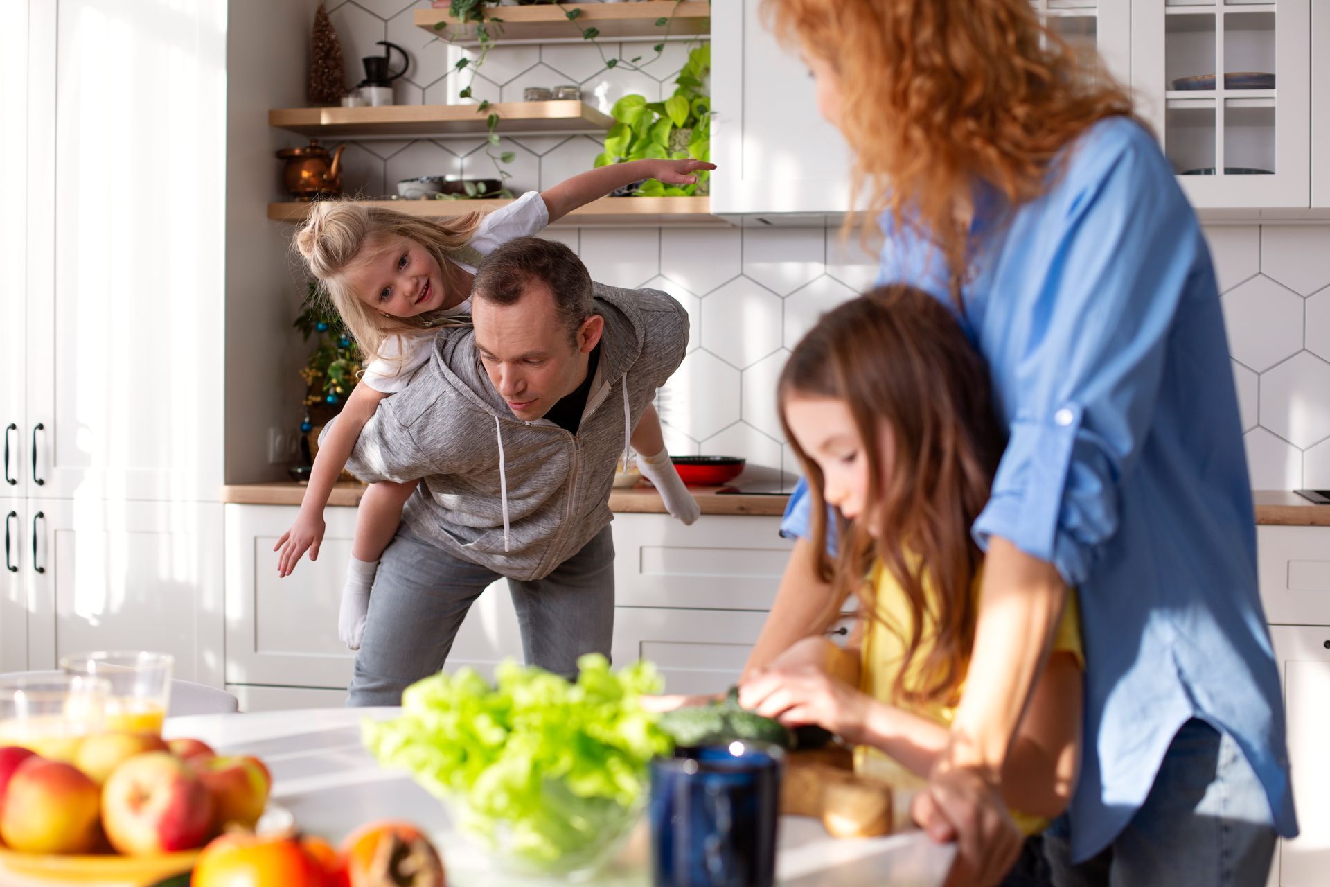 família tendo tempo de qualidade