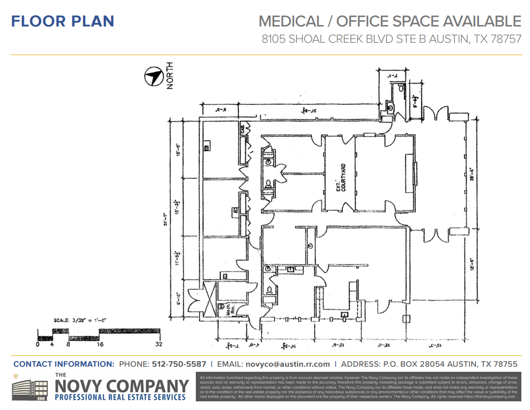 A Black and White Floor Plan for A Medical Office Space