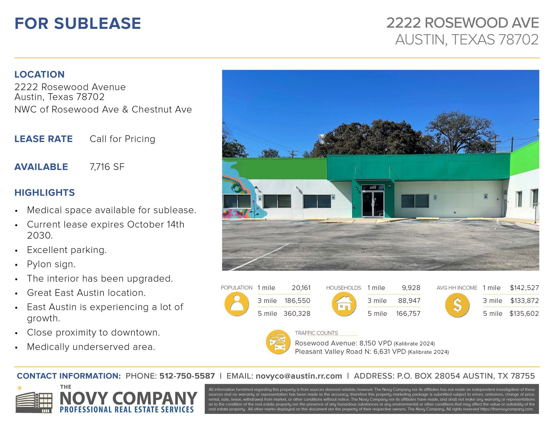 2222 Rosewood Ave Flyer | Austin, TX | The Brian Novy Co.