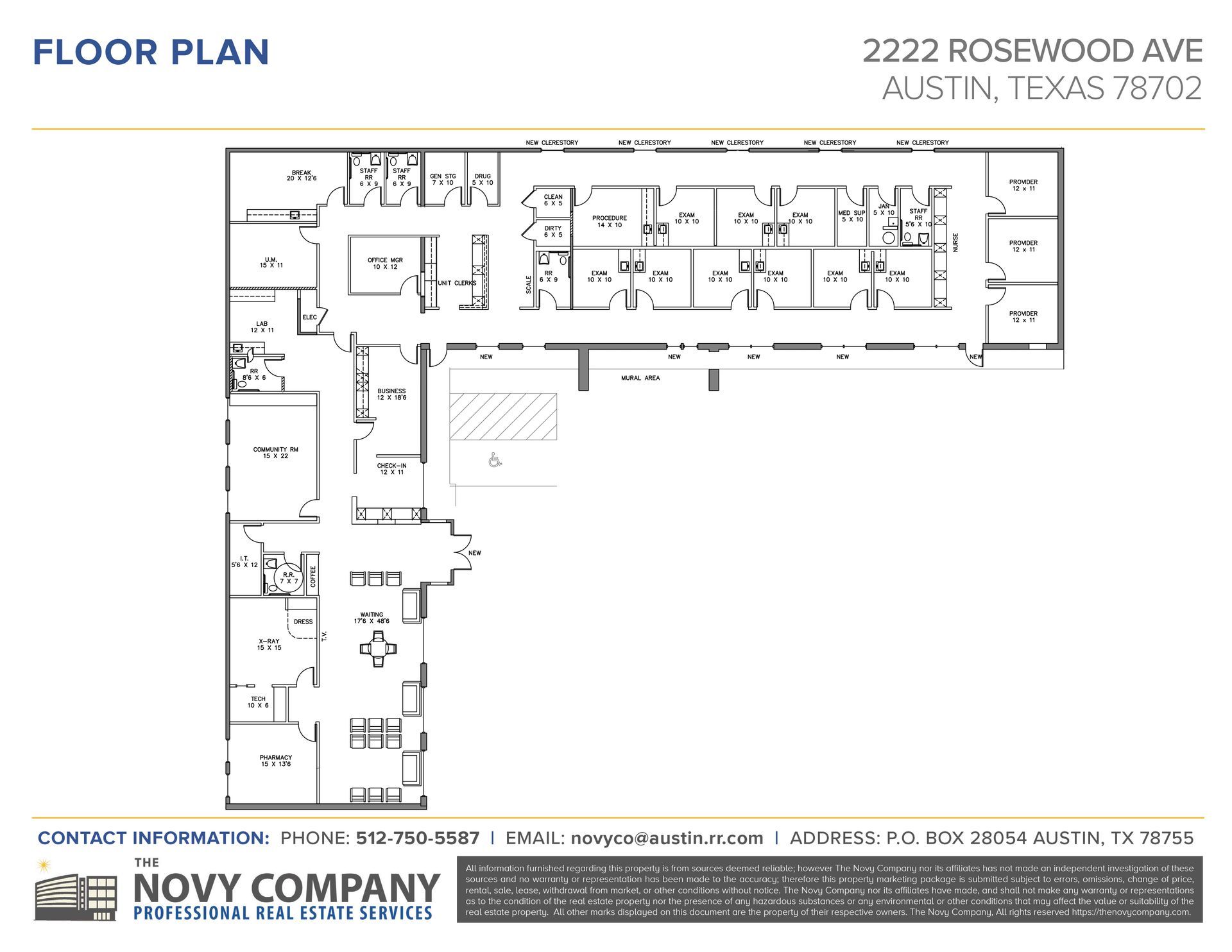 2222 Rosewood Ave Flyer Floor Plan | Austin, TX | The Brian Novy Co.