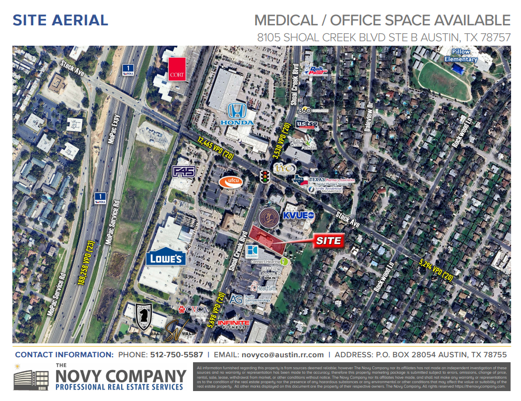An Aerial View of A Medical Office Space Available in A City.