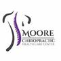 Logo: Silhouette of spine in purple, with Logo: Silhouette of spine in purple, with