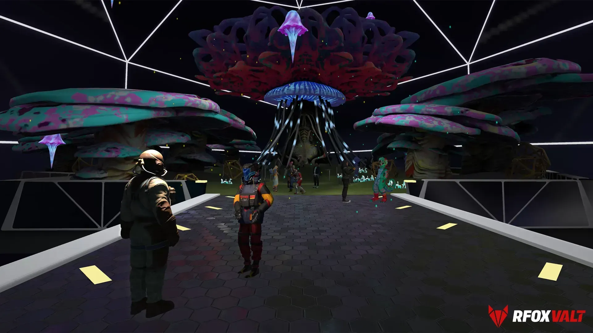 CitiXens and avatars are roaming around the virtual world of Districts in the RFOX VALT metaverse