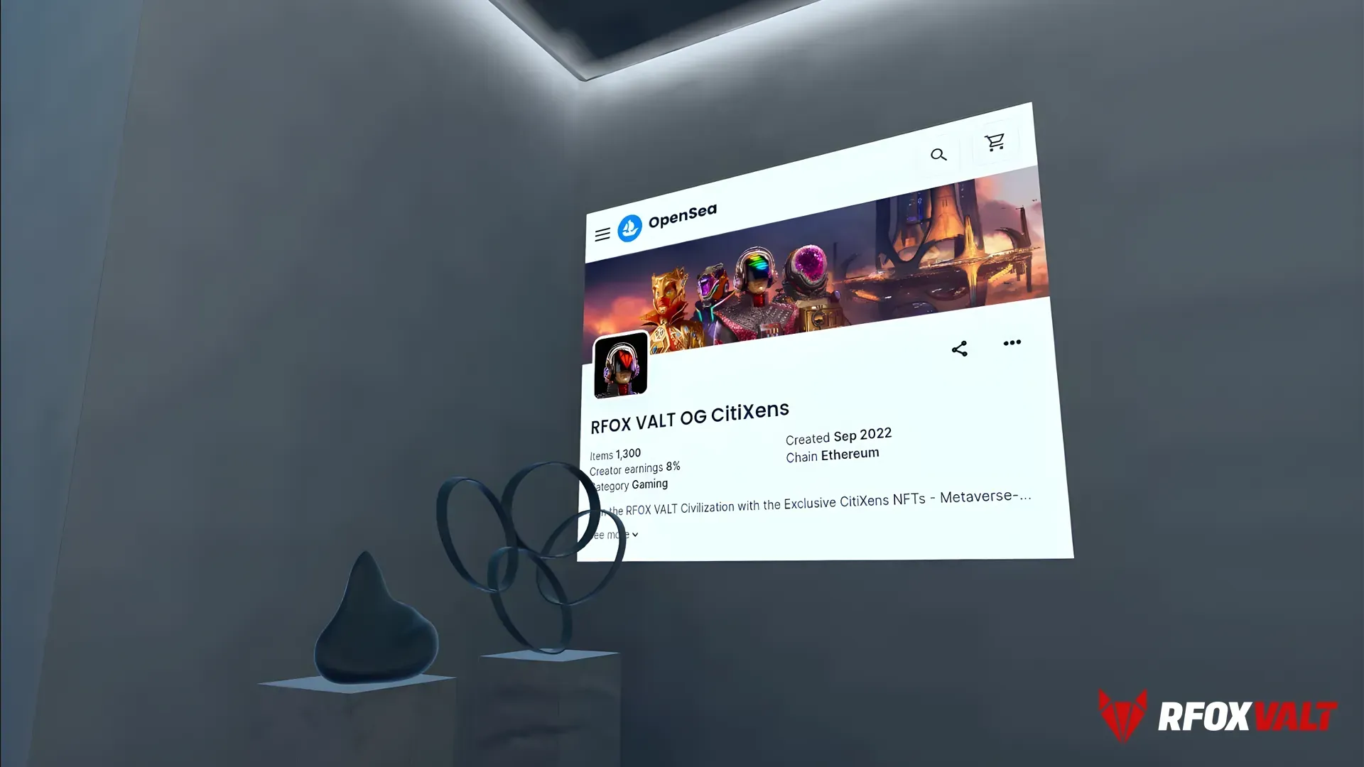 Browser availability in the District of the RFOX VALT metaverse