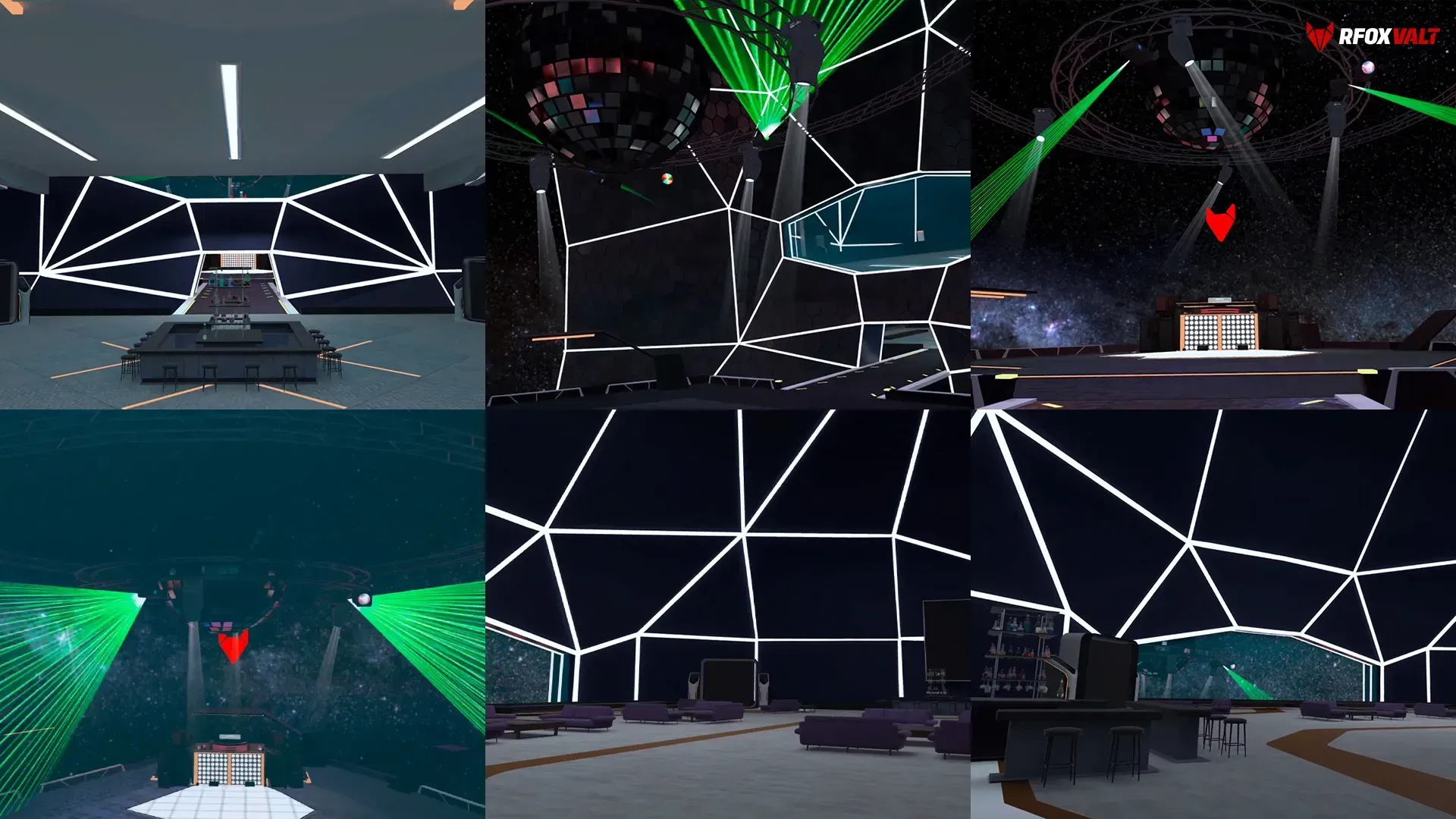The upgraded DJ event for party with new bars, skybox, and performance enhancements in RFOX VALT metaverse