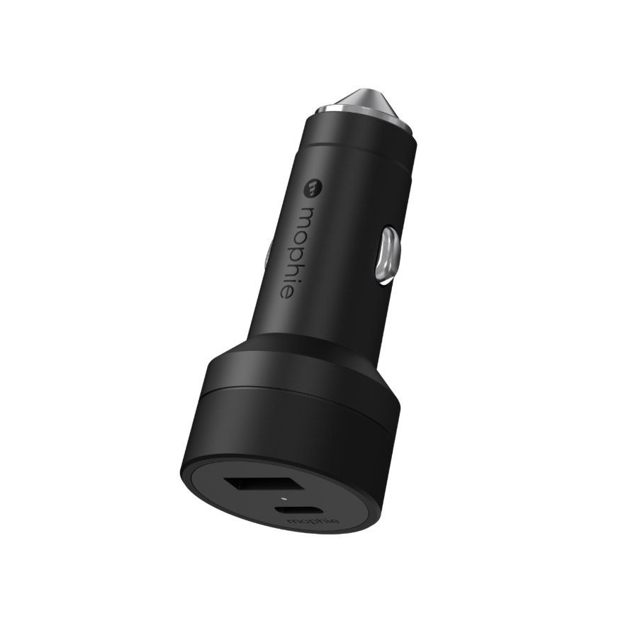 Mophie 42W dual USB-C+USB-A車用充電器 車載type-c快充 USB點菸器轉換車充 雙口