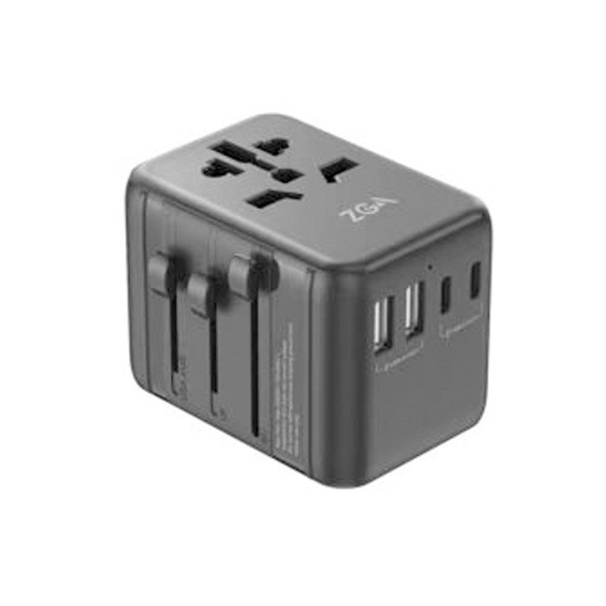 ZGA全球通用充電器(CT18) PD30W USB-C*3+USB-A*2萬用轉接頭 多功能插座 旅行充電頭 萬國旅行充 轉接插頭插座