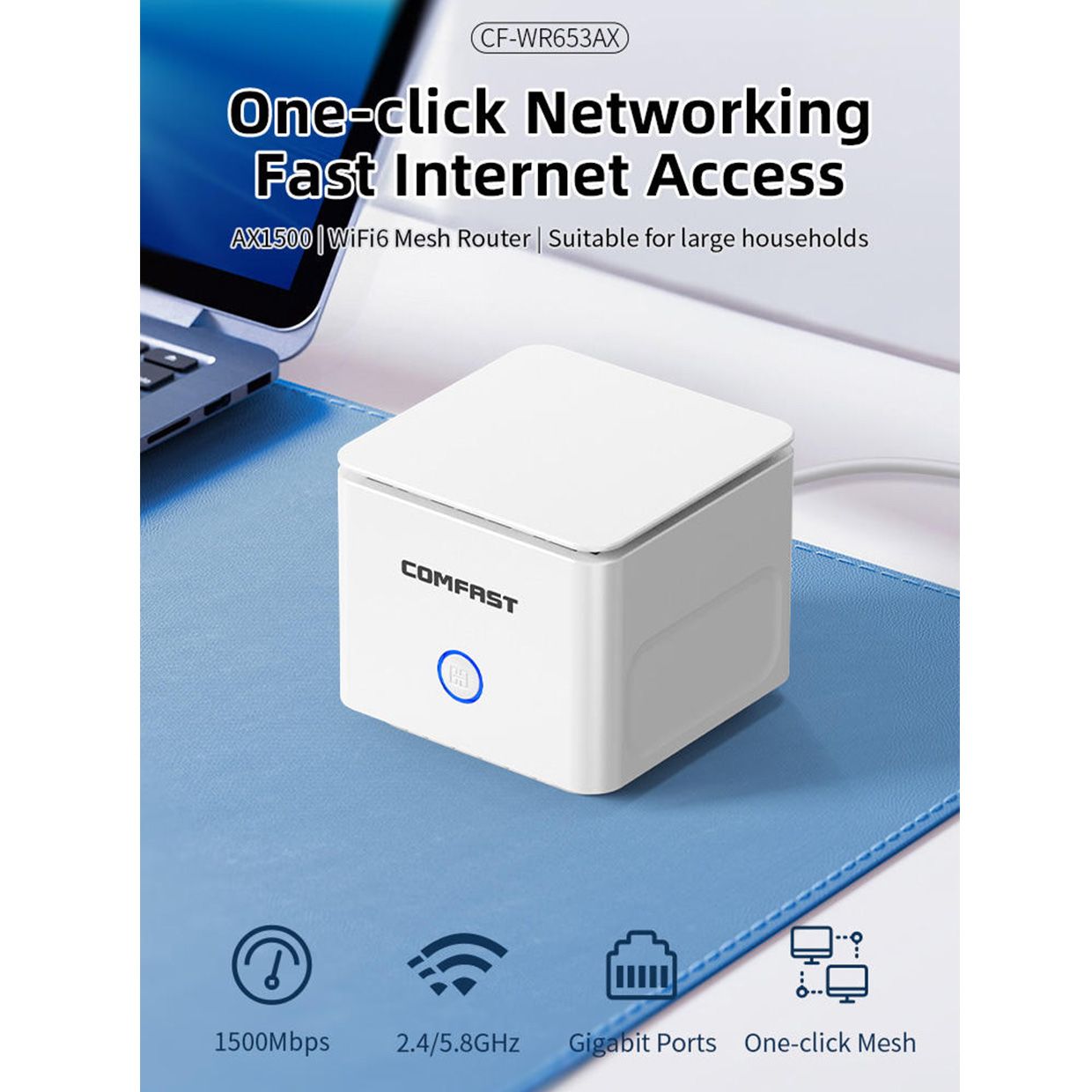 COMFAST  CF-WR653AX 4G LTE SIM卡Wifi分享器無線網卡路由器 WIFI6 Mesh組網