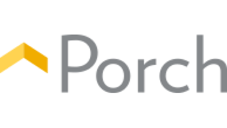 The porch logo has a yellow arrow pointing up.