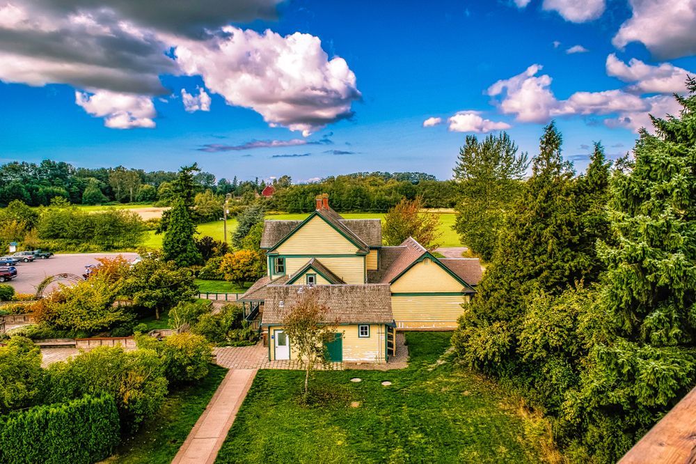 Yellow House With Green Trim Surrounded — Kellie O'Malley Conveyancing In Cessnock, NSW
