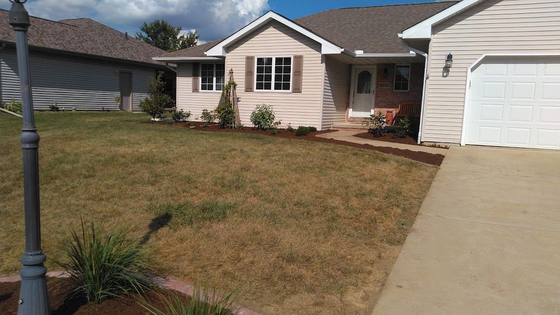 Beautiful Landscape bricking walkway installed in Mapleton, IL - Beal Landscaping