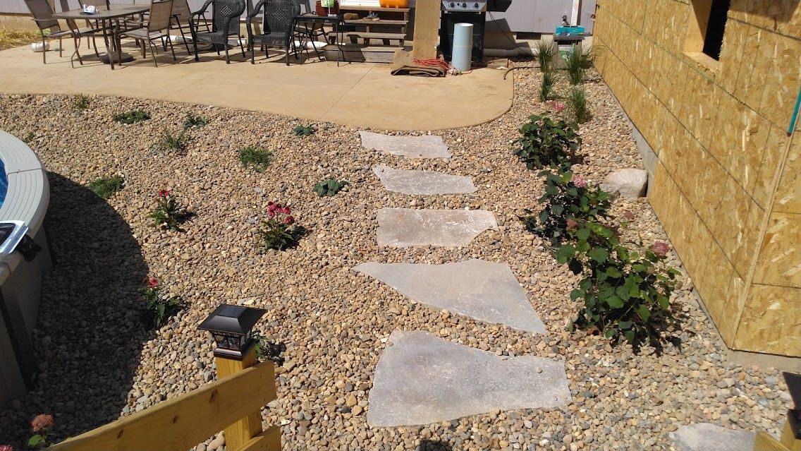Beautiful Landscape bricking walkway installed in Mapleton, IL - Beal Landscaping