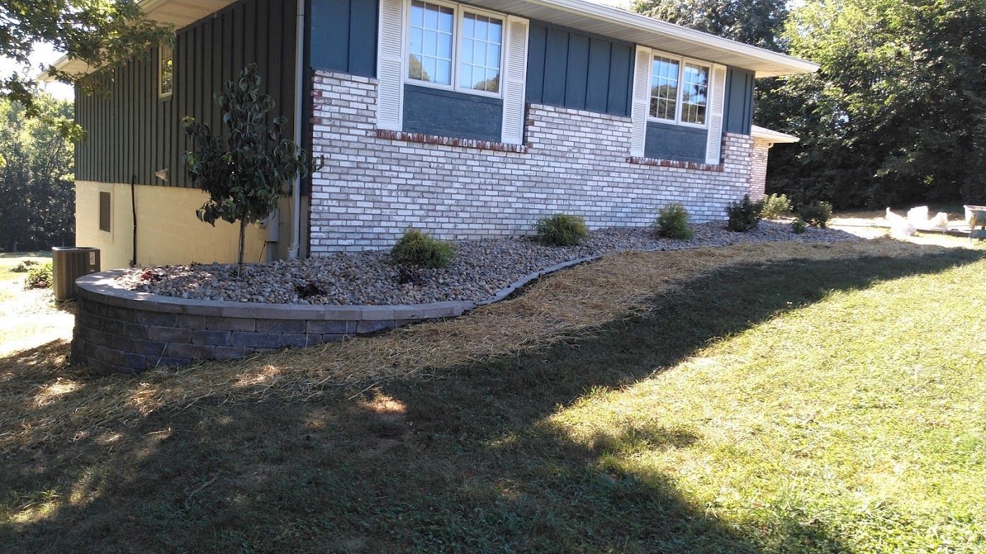 Beautiful Landscape bricking walkway installed in Mapleton, IL - Beal Landscaping