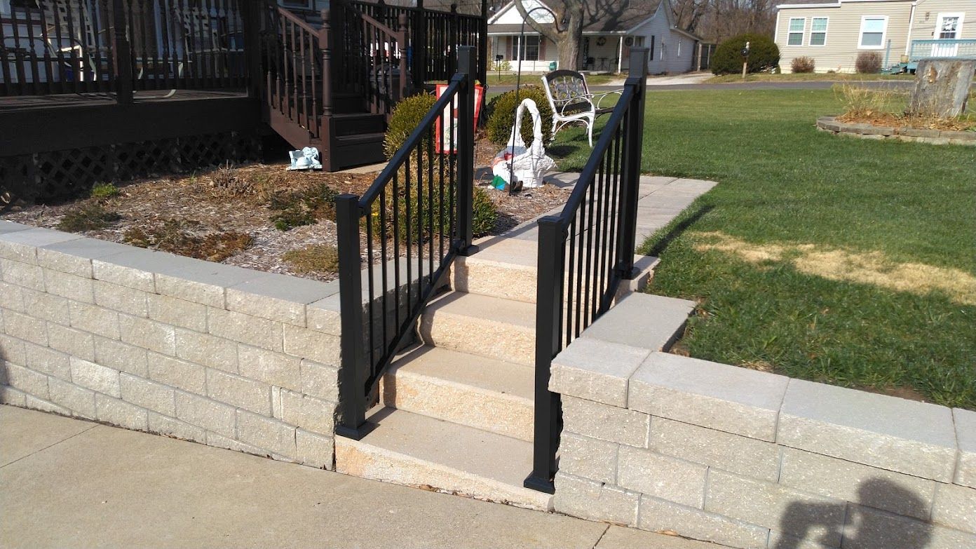 Beautiful Landscape bricking walkway installed in Mapleton, IL - Beal Landscaping