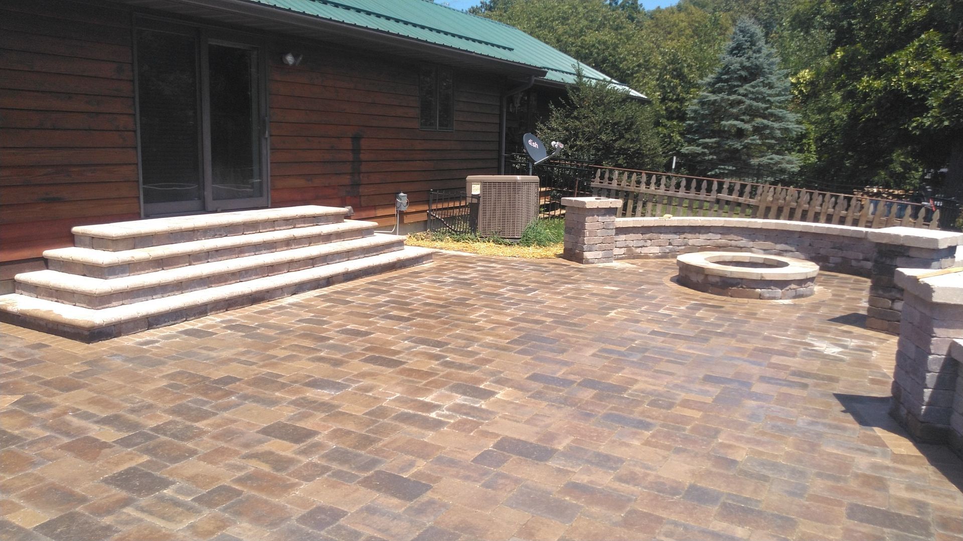 Beautiful Landscape bricking walkway installed in Mapleton, IL - Beal Landscaping