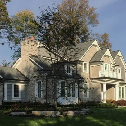 bloomfield village mi brick home walkway