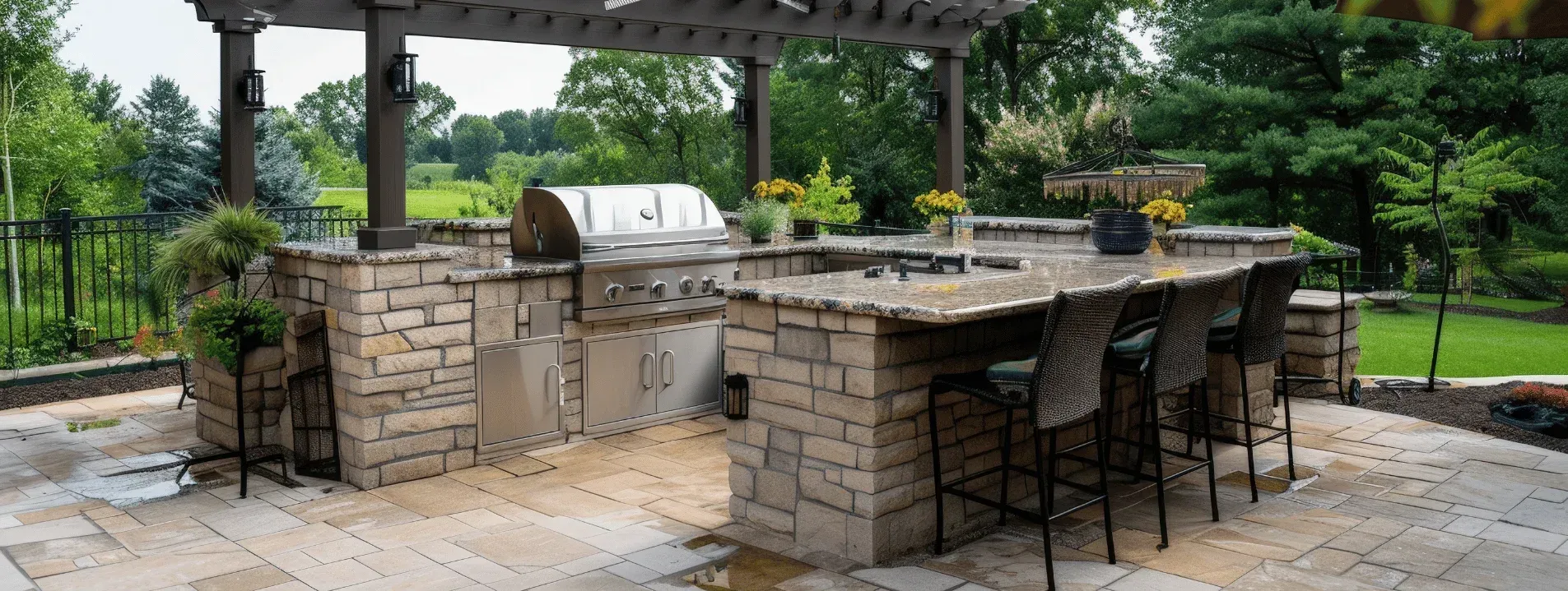 outdoor kitchen in west bloomfield mi