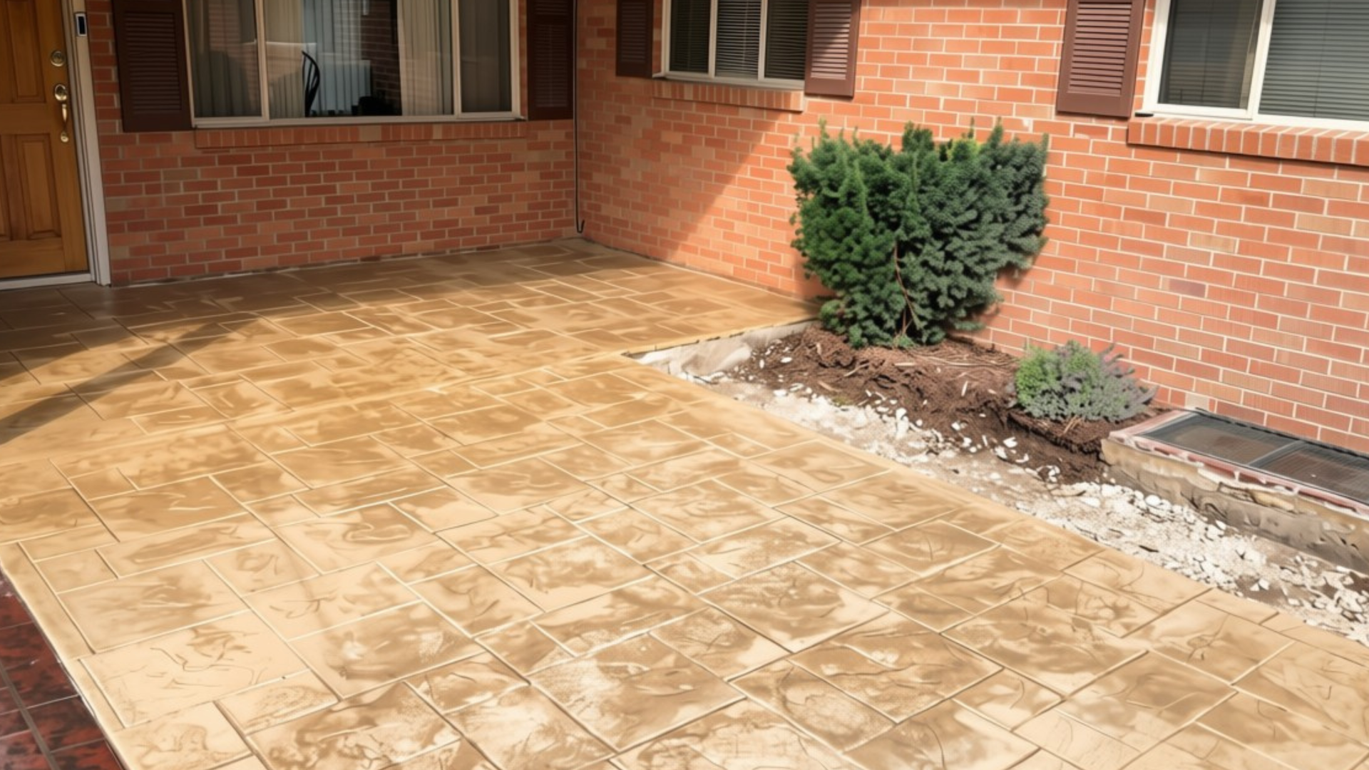 Freshly poured concrete driveway curing in warm dry summer
weather at a Whatcom County WA home.