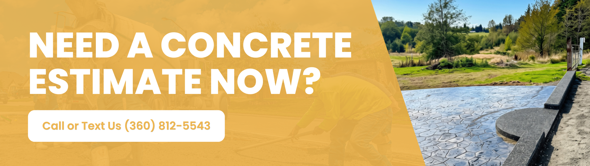 Homeowner reviewing a concrete project estimate with a Bellingham concrete contractor.