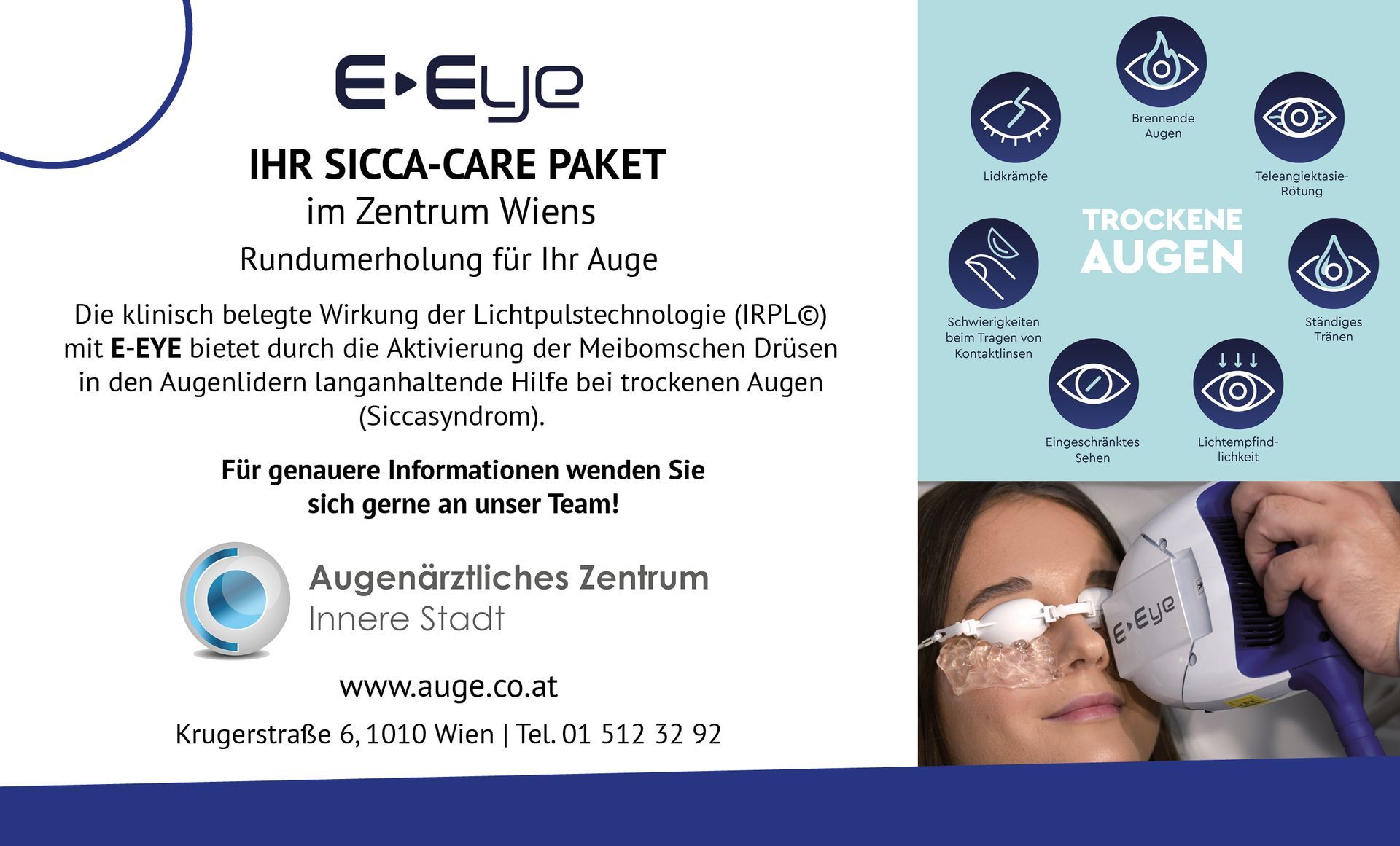 News E Eye ihr Sicca Care Paket bei trockenen Augen