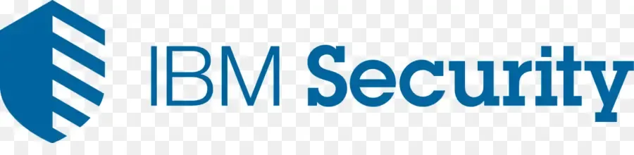 Logotipo de IBM Security con un icono de escudo azul y las palabras