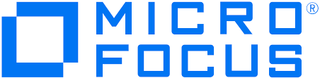Logotipo de Micro Focus: un cuadrado azul que contiene dos cuadrados superpuestos, con las palabras