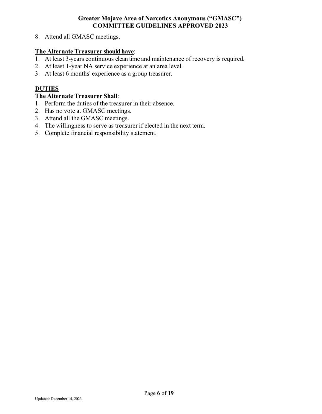 ASC Guidelines