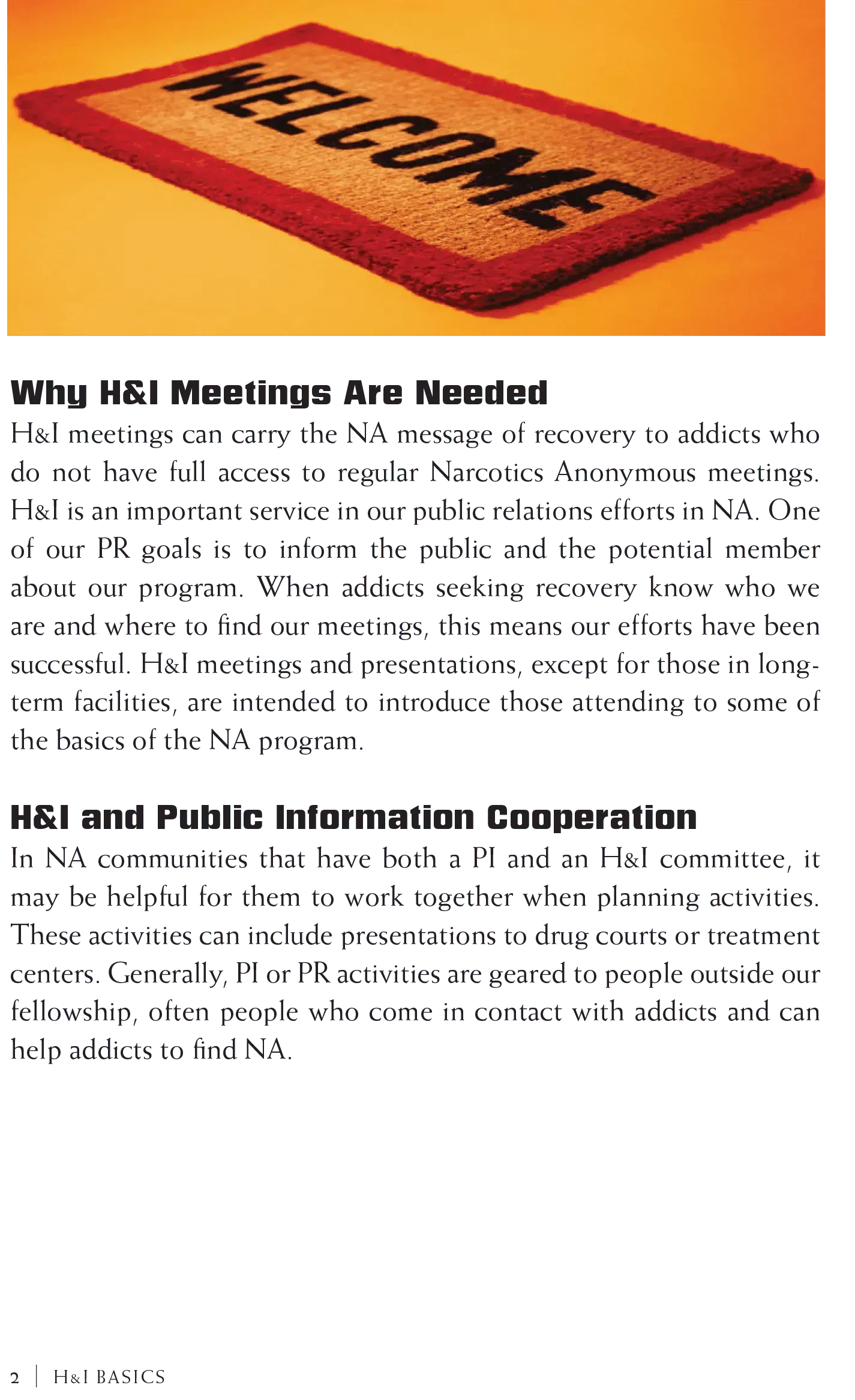 H&I Info
