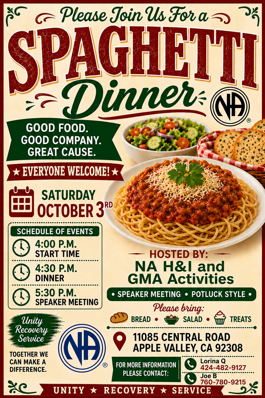 NA Spaghetti Dinner