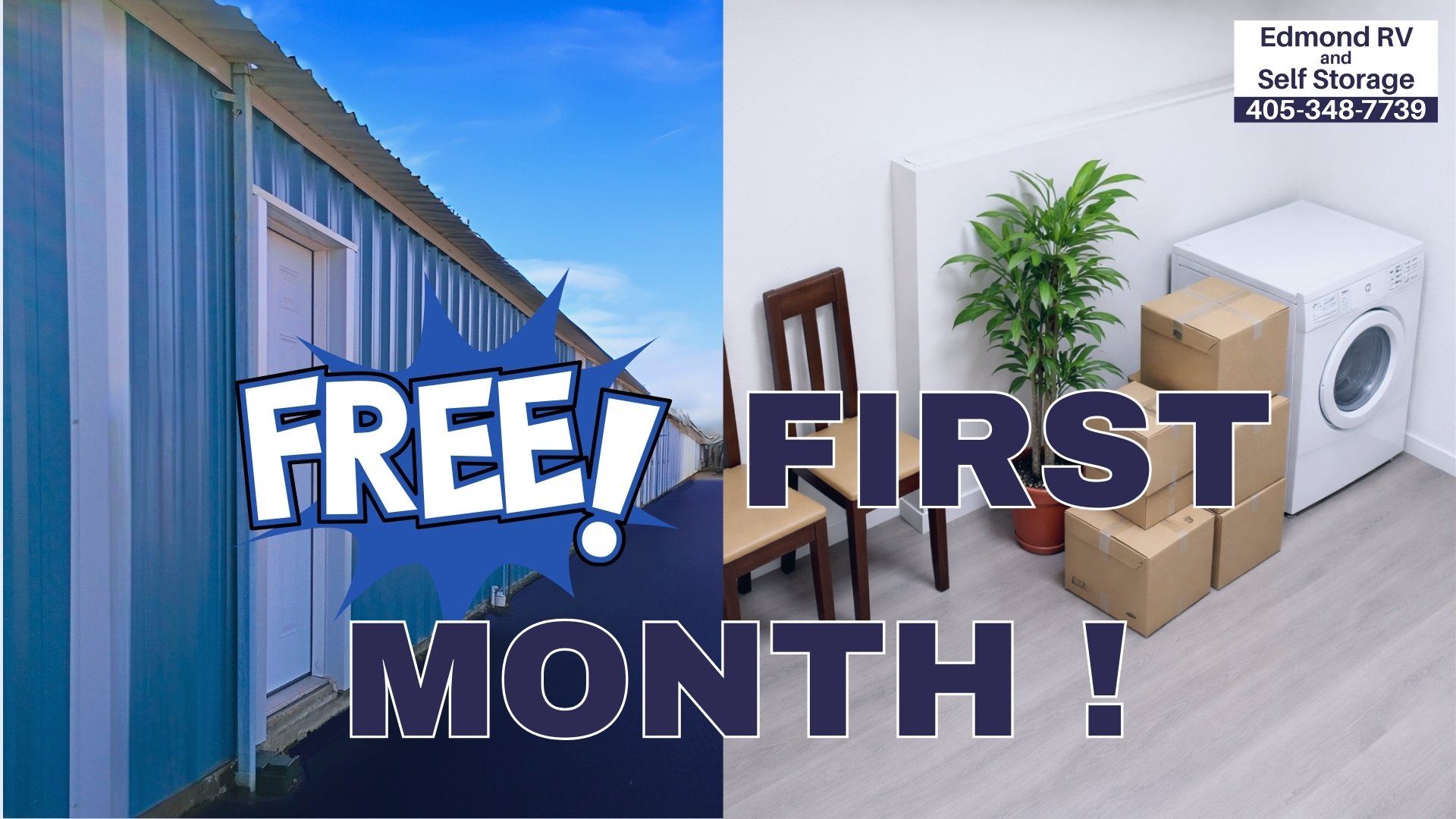 5'x10' sefl storage units free first month