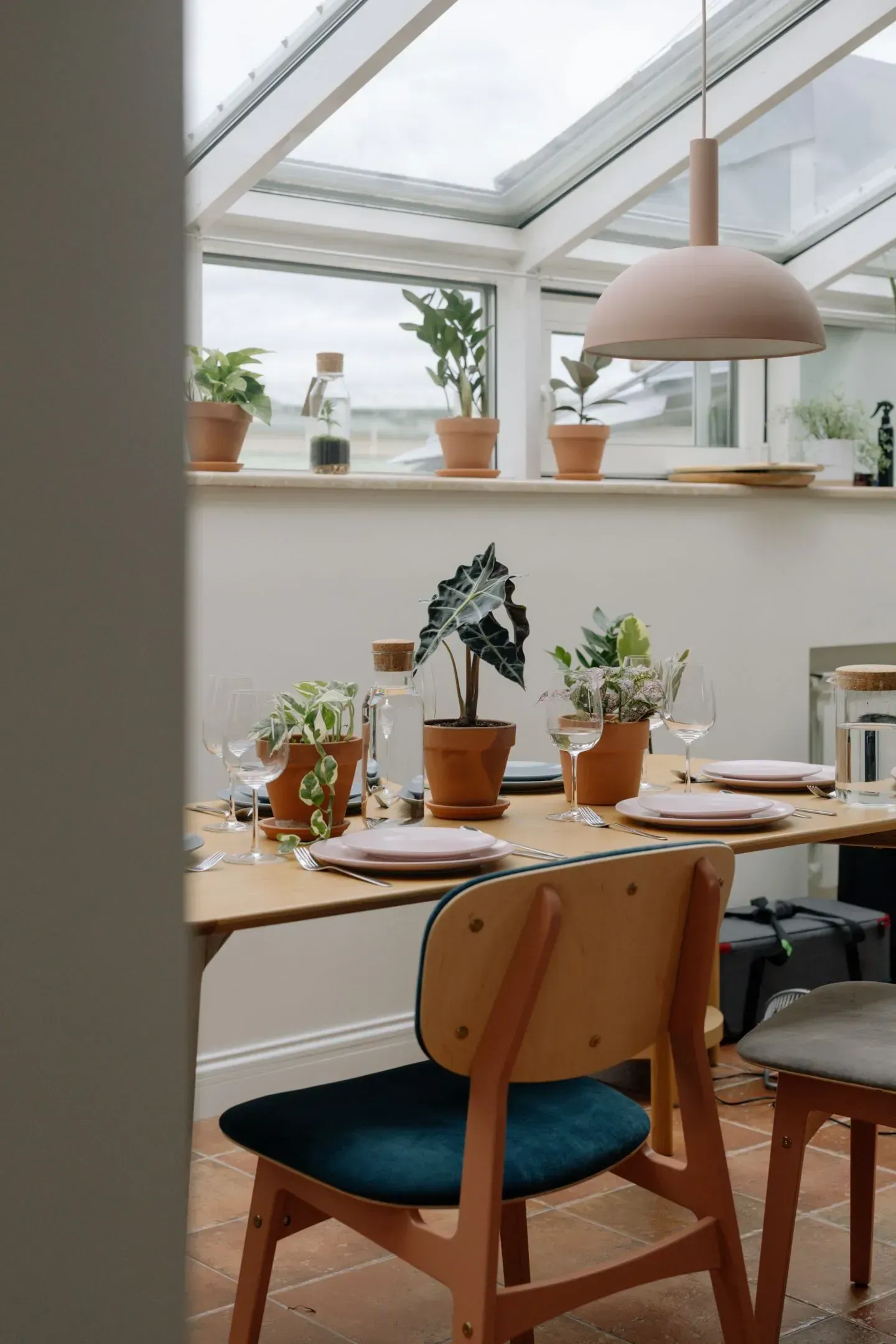 skylights in dining room