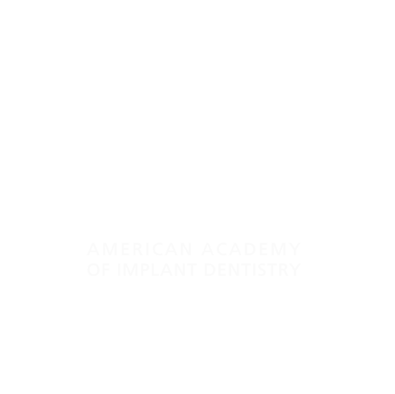American Academy of Implant Dentistry in white