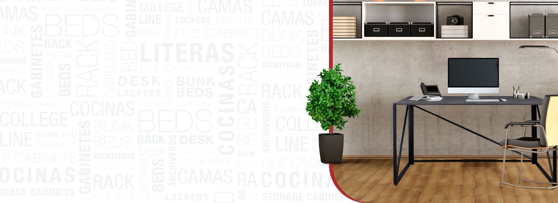 Un escritorio con una computadora y una silla en una habitación.