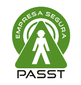 Un logo para empresa segura pasó con un hombre con casco