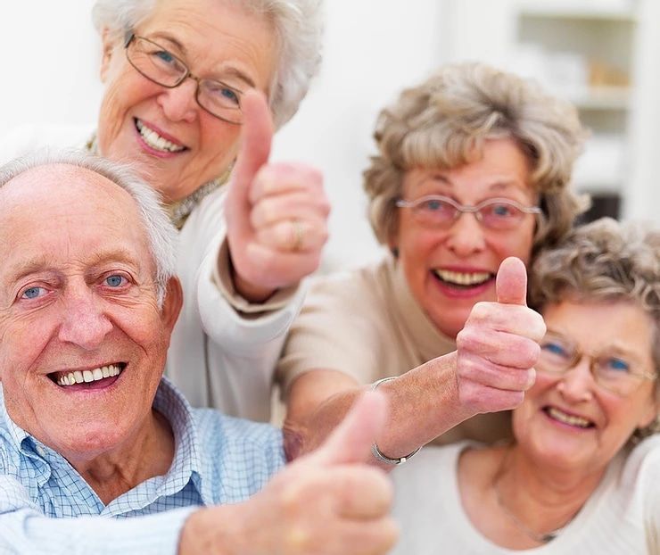 Group of Senior Citizens Smiling — Smiles on Hudson in Hamilton, NSW