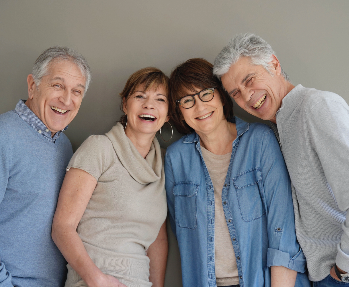 A group of people are posing for a picture together
