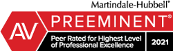 Martindale hubbell has been rated for highest level of professional excellence