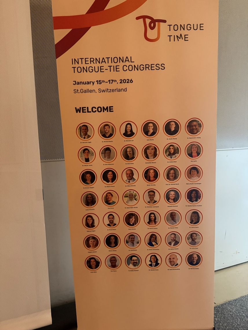Banner for the International Tongue-Tie Congress 2023 with a welcome panel of speaker headshots