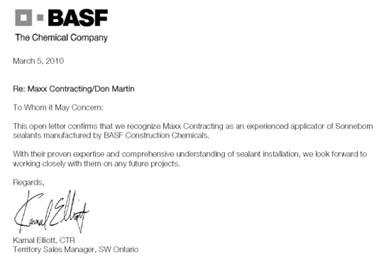 basf Letter