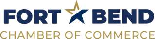 Fort Bend Chamber of Commerce logo in navy, gold, and white with star icon