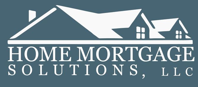 The logo for home mortgage solutions llc has a house on it.