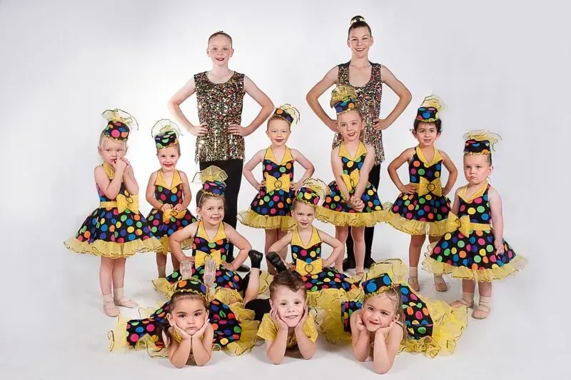 A Group Of Young Girls In Colourful Polka Dot Dresses — International Dance Affair In North Mackay, QLD