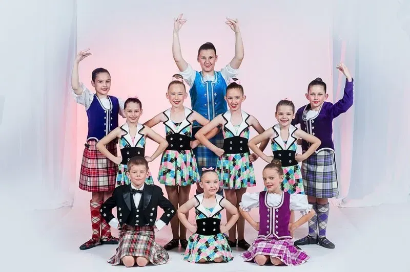 A Group Of Children In Kilts Are Posing For A Picture — International Dance Affair In North Mackay, QLD
