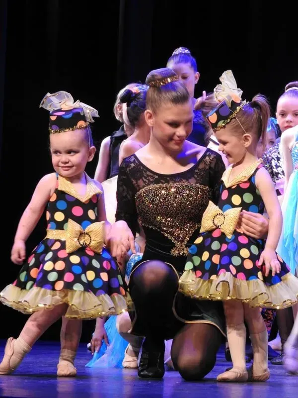 A Group Of Little Girls In Polka Dot Dresses Are Dancing On A Stage — International Dance Affair In North Mackay, QLD